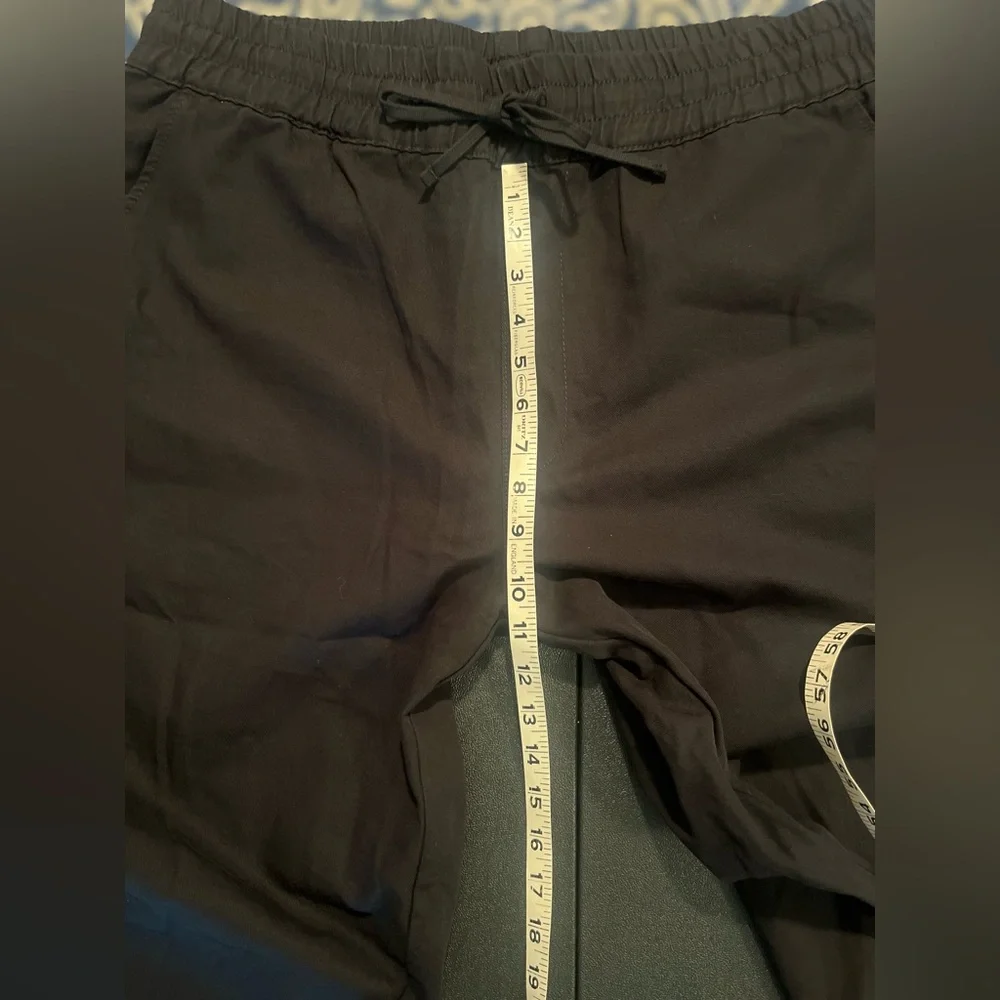 AllSaints Men’s XL Black “Hanbury” Drawstring Pants Black Cotton/Linen
